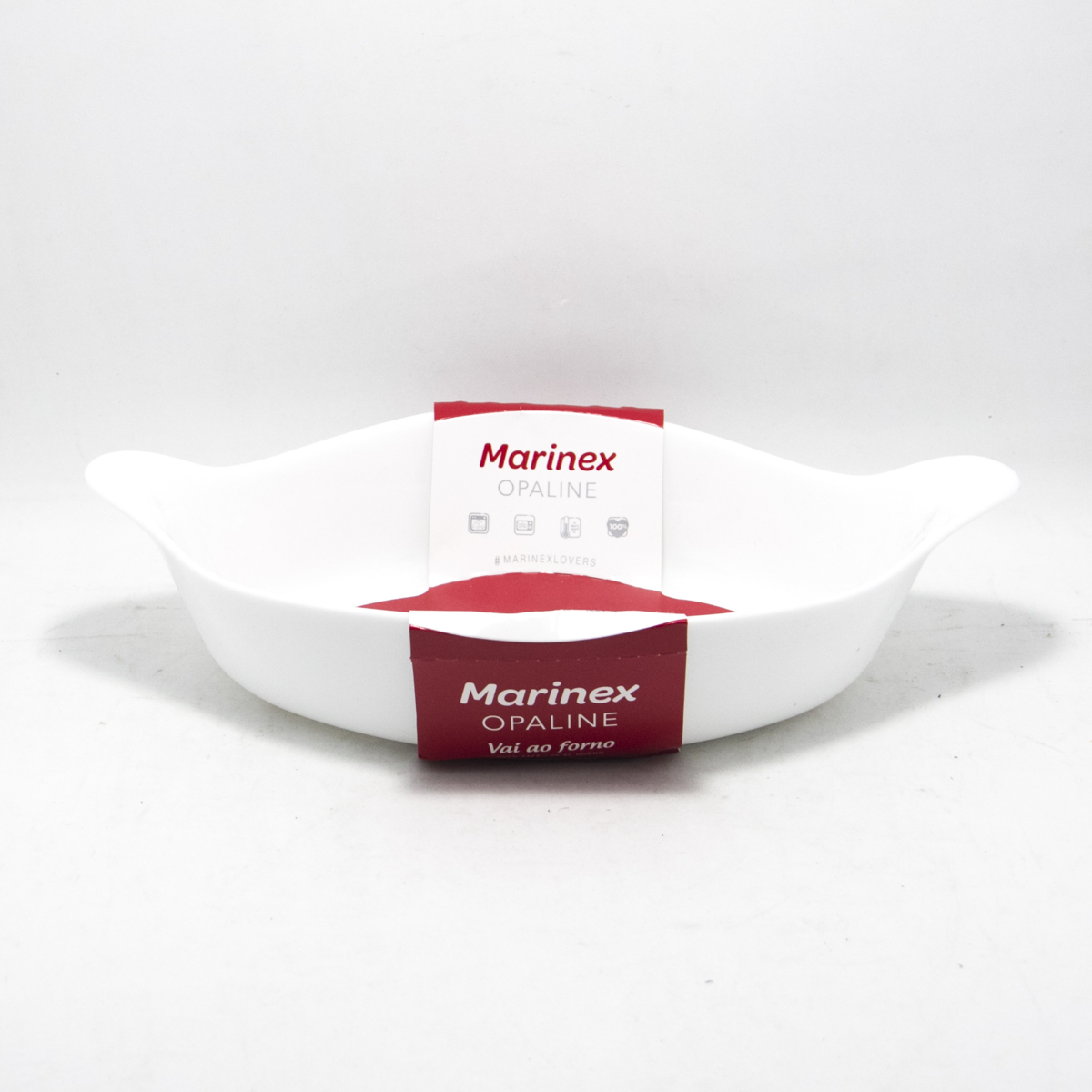 BANDEJA/FUENTE OVALADA OPALINA BLANCA MARINEX 1.4LTS