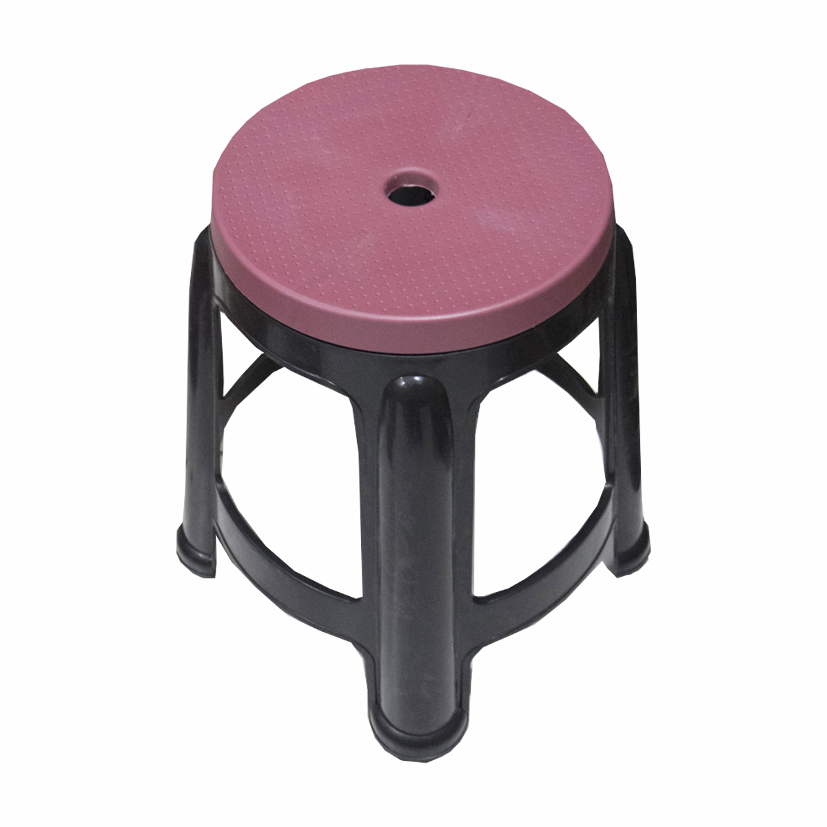 BANQUETA REDONDA PLASTICA APILABLE BICOLOR