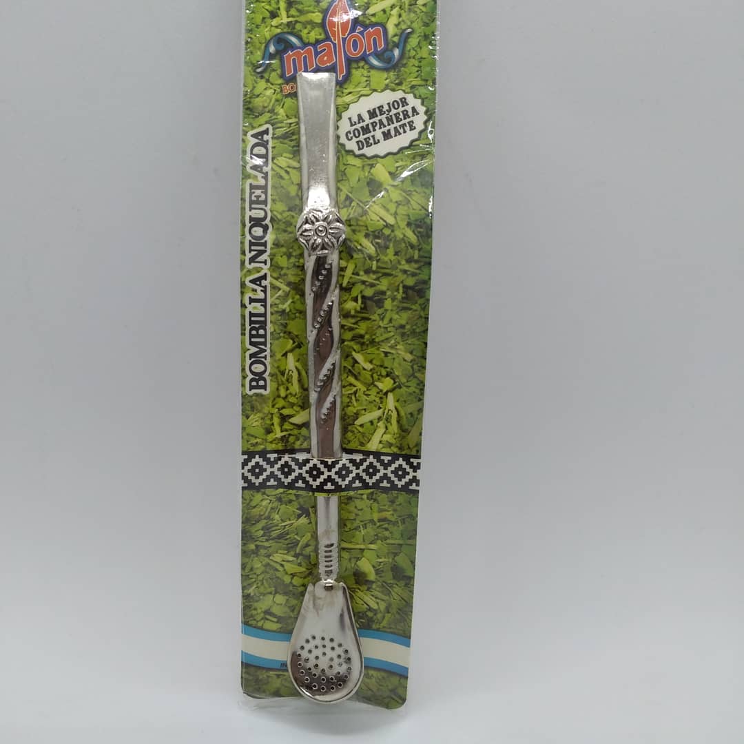 BOMBILLA ACERO INOXIDABLE NIQUELADA EN BLISTER