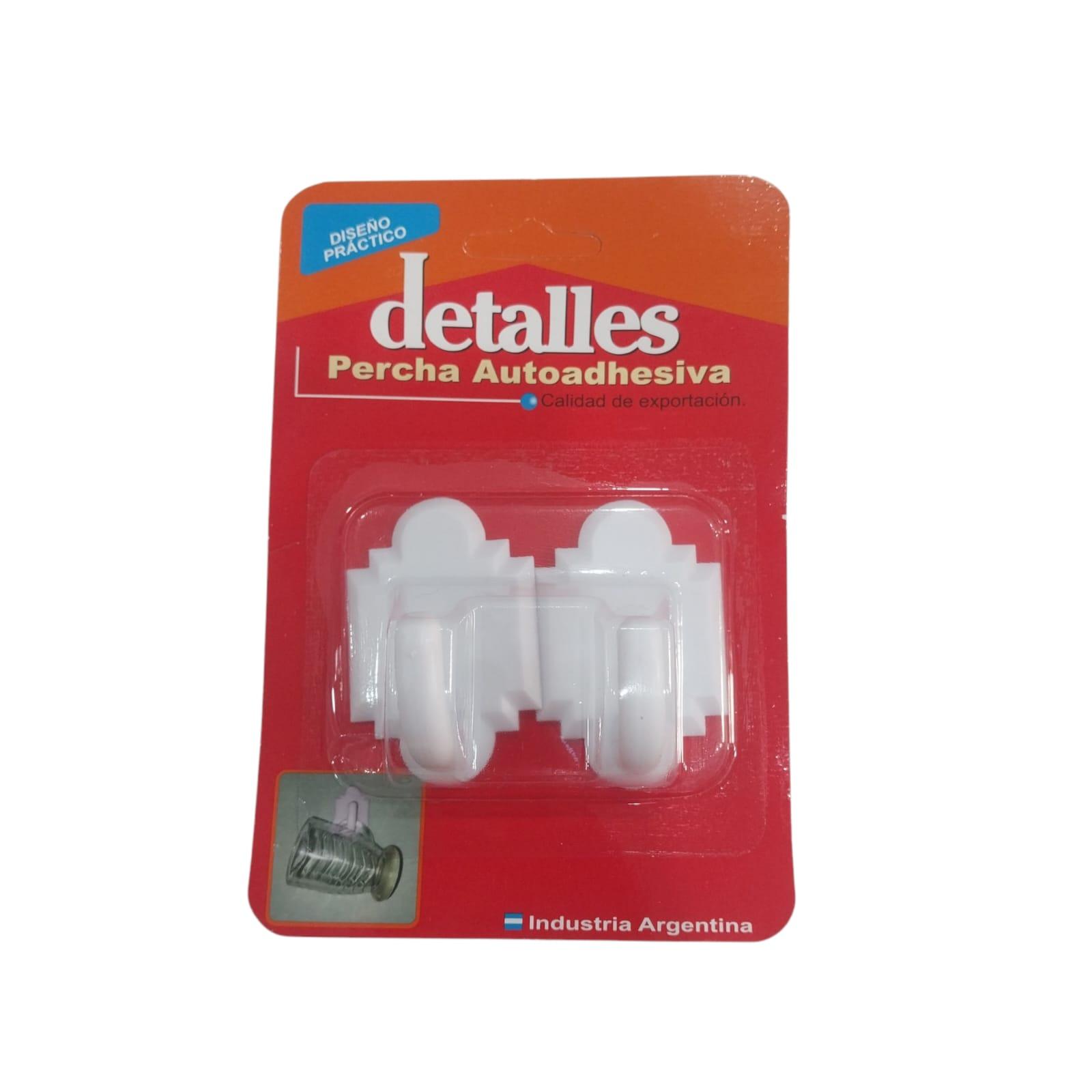 GANCHO ADHESIVO PLASTICO X 2 EN BLISTER
