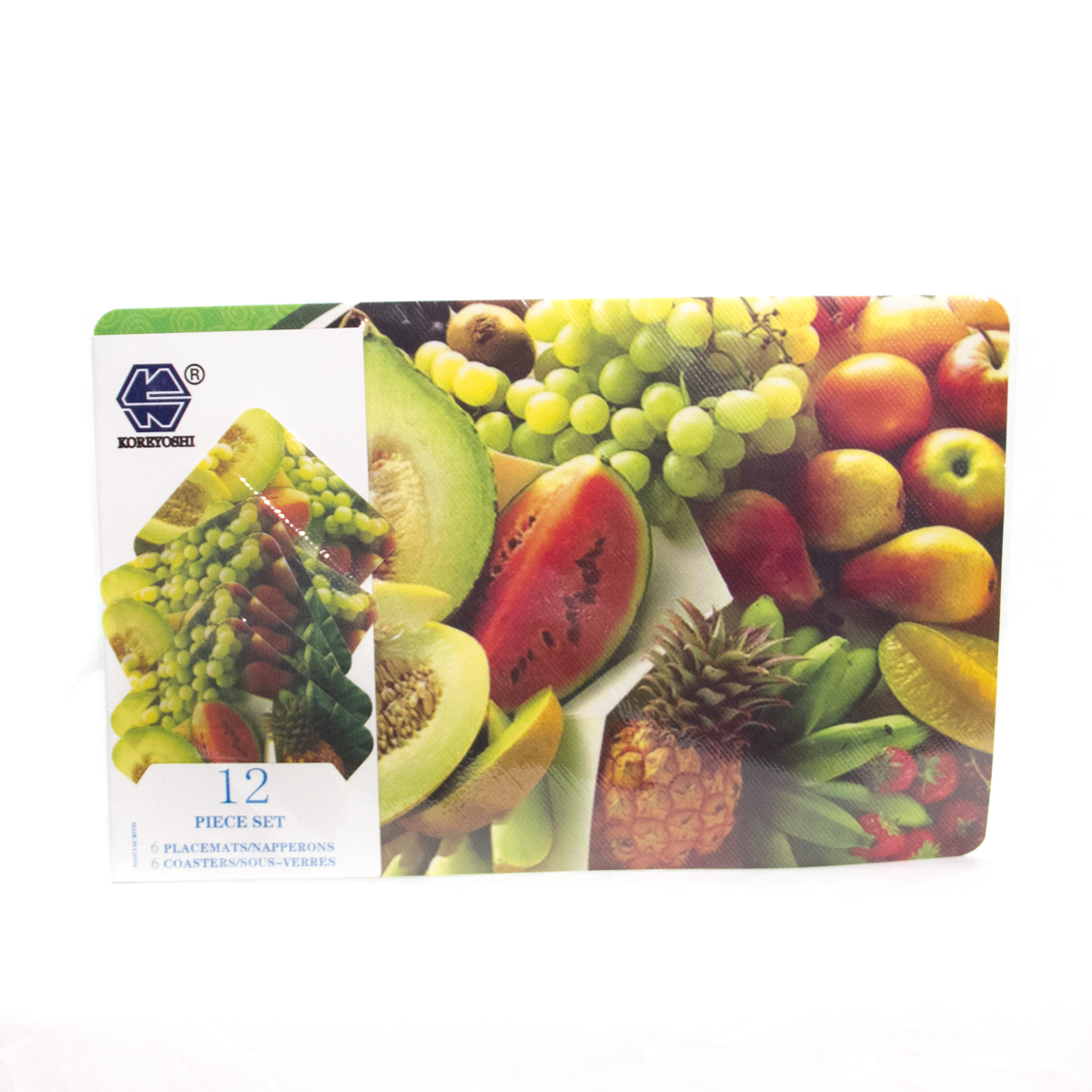 INDIVIDUAL PARA MESA PLASTICO X 6 UNIDADES CON APOYA VASOS