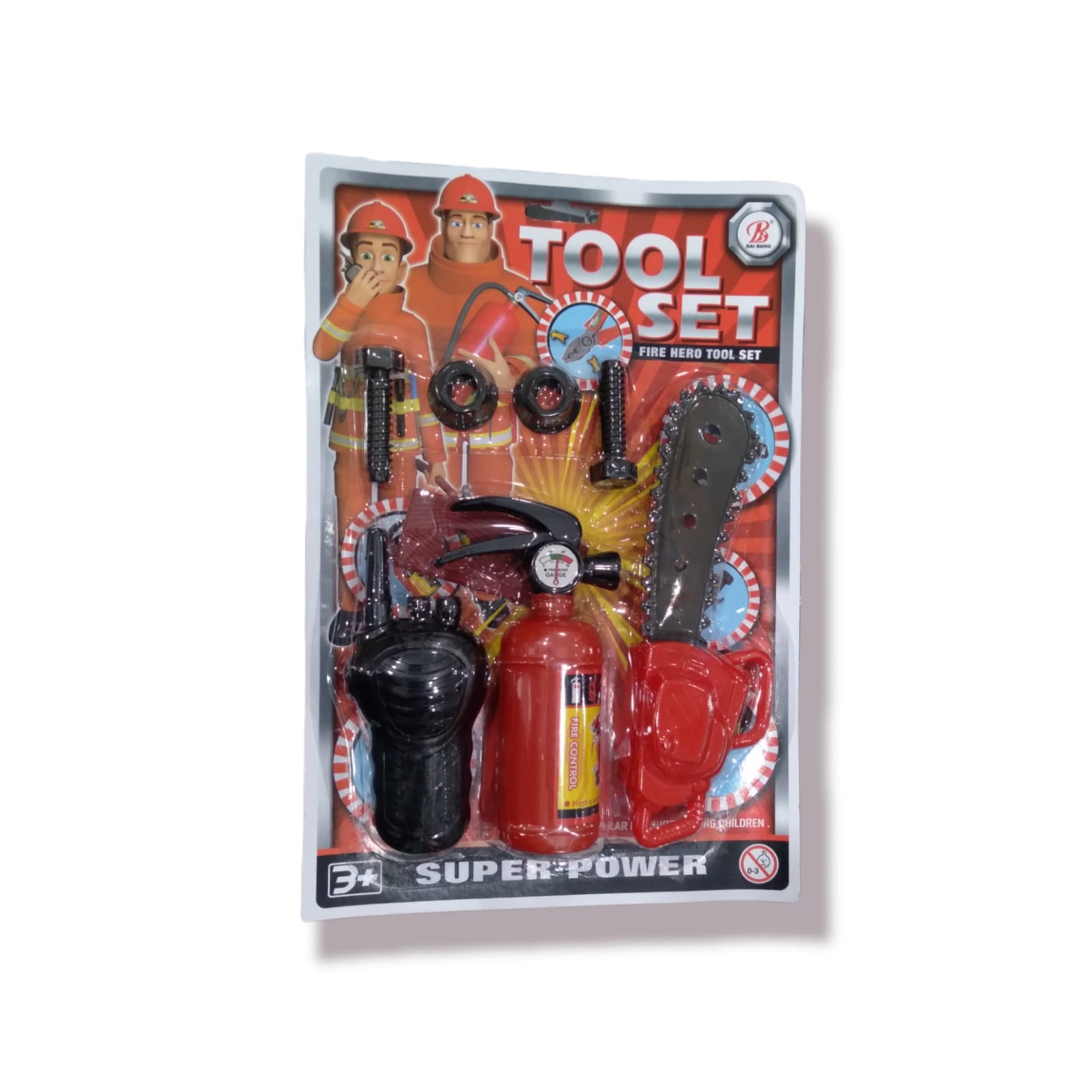 SET DE BOMBERO CON ACCESORIOS EN BLISTER