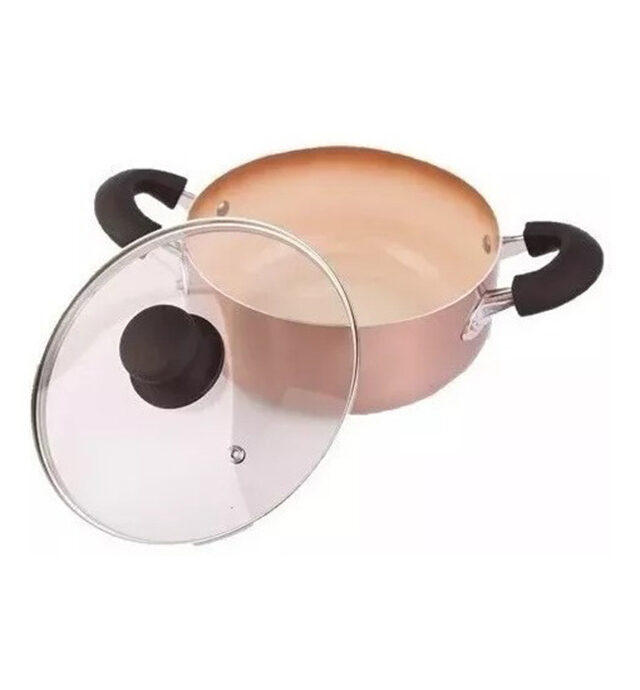 CACEROLA ANTIADHERENTE HUDSON COLOR COBRE N*24