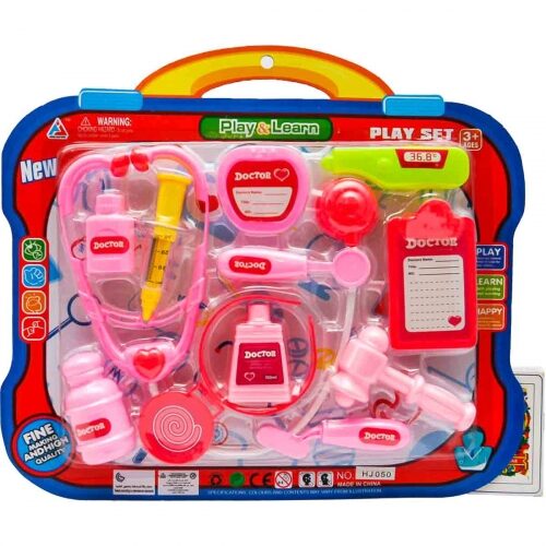 SET DE DOCTOR CON ACCESORIOS EN BLISTER CON FORMA DE VALIJA 40CM