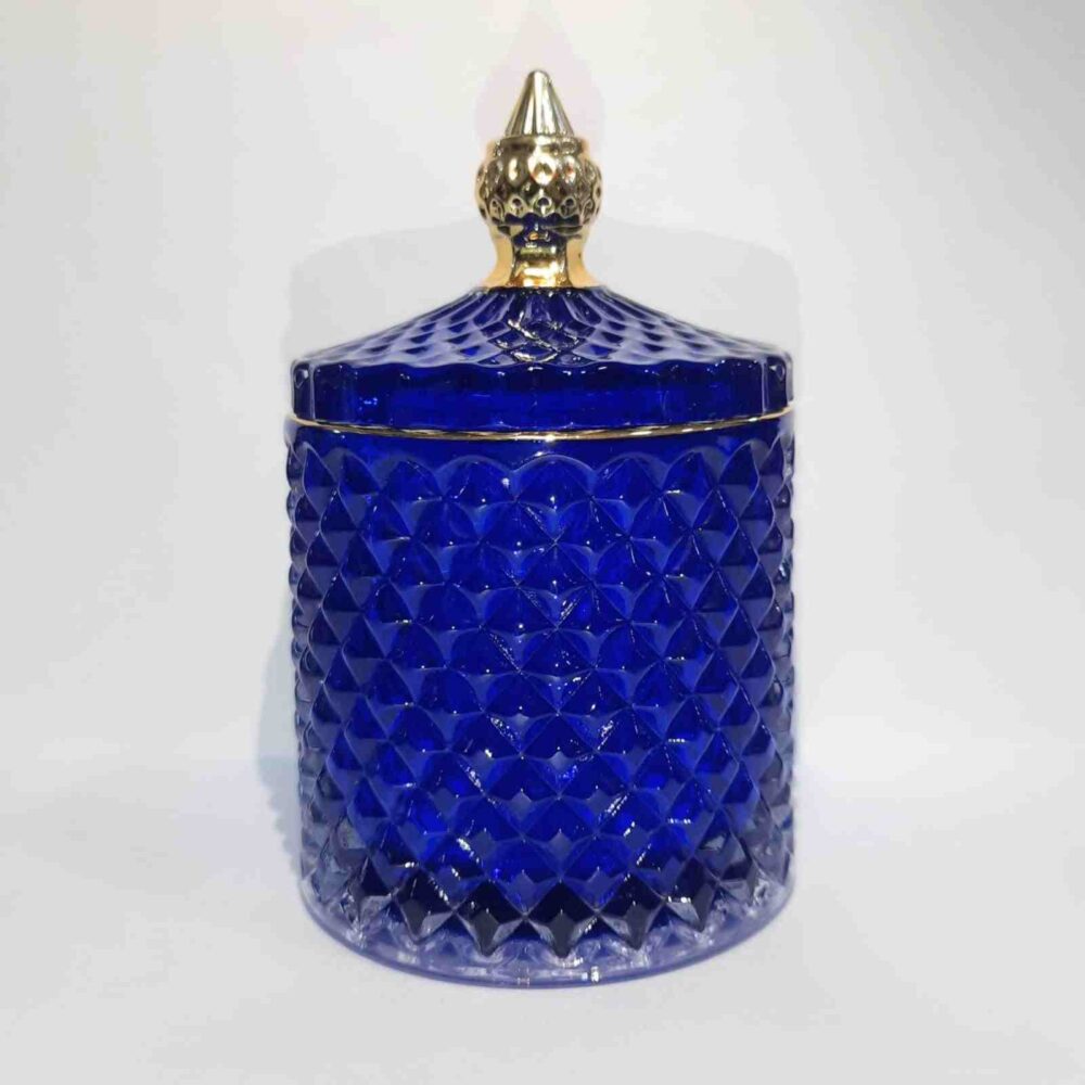 CARAMELERA VIDRIO AZUL 11CM EN CAJA