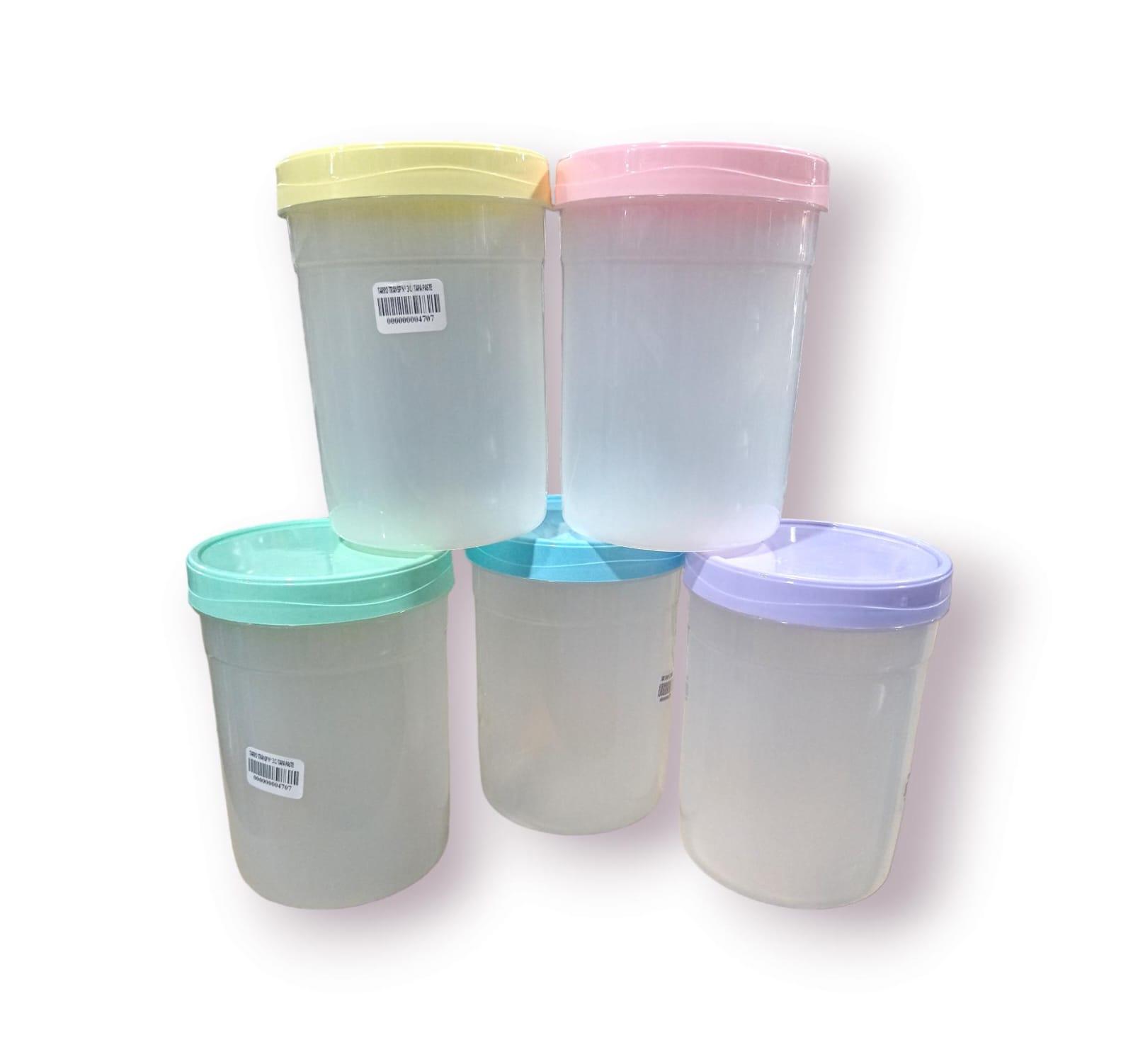FRASCO PLASTICO CONTENEDOR N*3 CON TAPA 