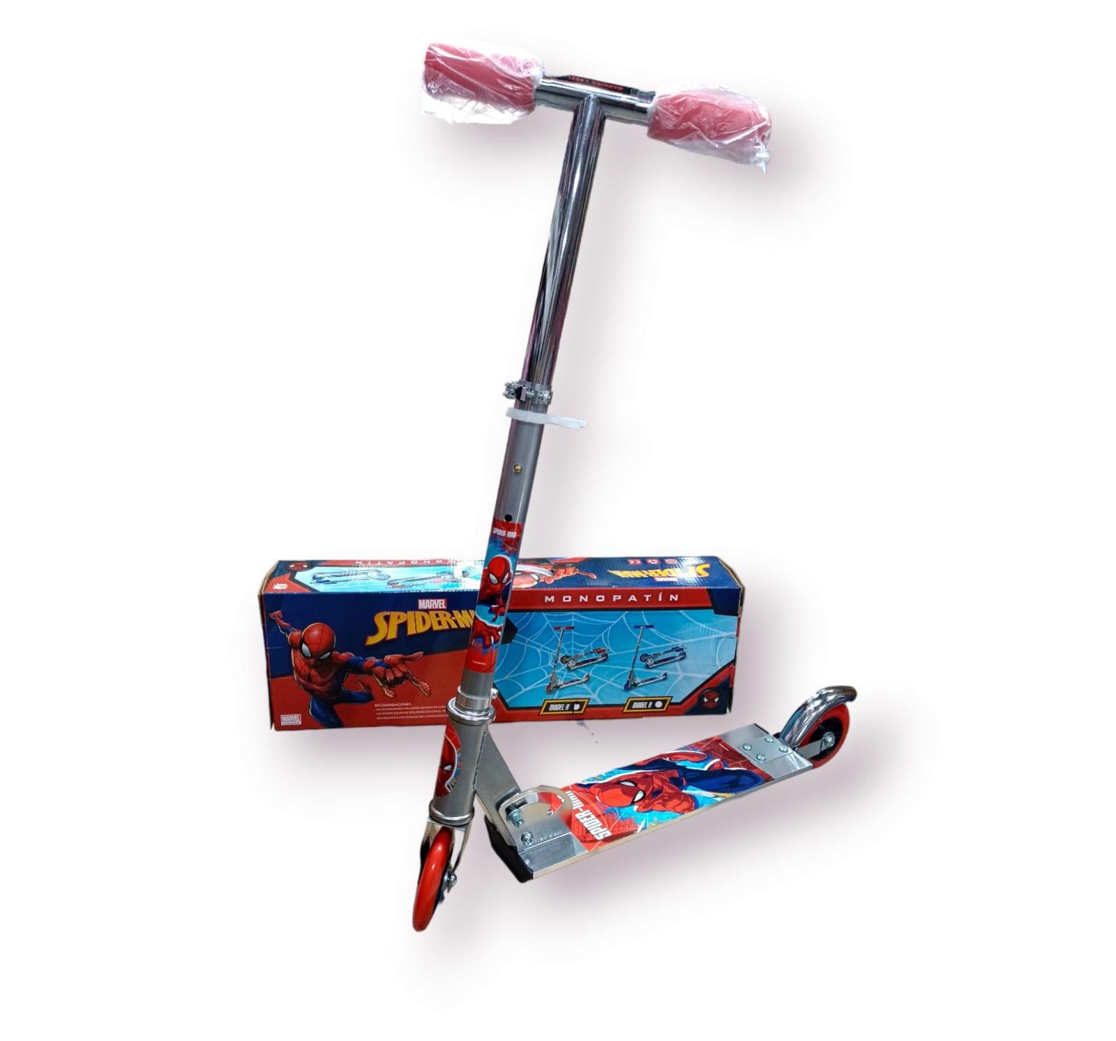 MONOPATIN METALICO 2 RUEDAS SPIDERMAN EN CAJA