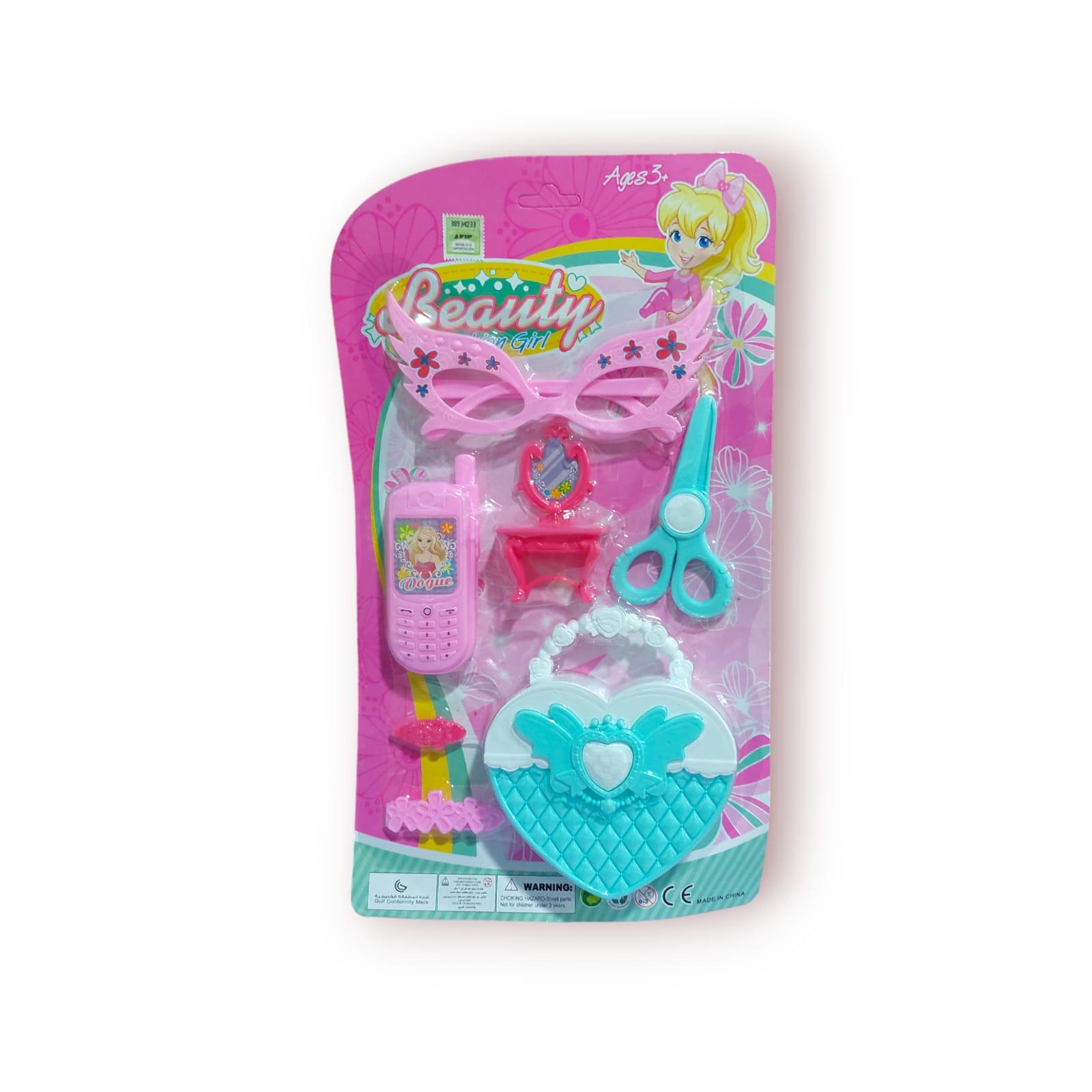 SET DE BELLEZA CON ACCESORIOS EN BLISTER 38CM