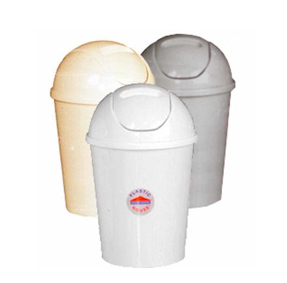 TACHO PARA RESIDUOS PLASTICO REDONDO 4LTS TAPA VAIVEN