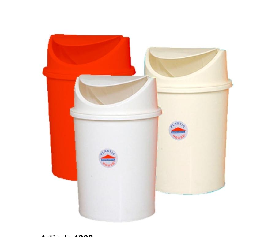 TACHO PARA RESIDUOS PLASTICO 8LTS TAPA VAIVEN
