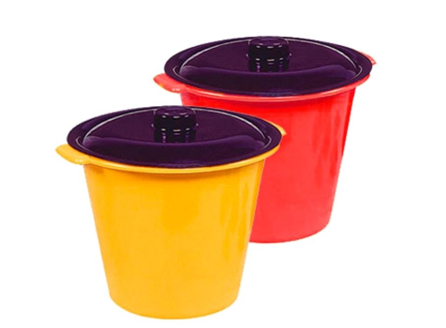 TACHO PARA RESIDUOS PLASTICO 6LTS CON TAPA