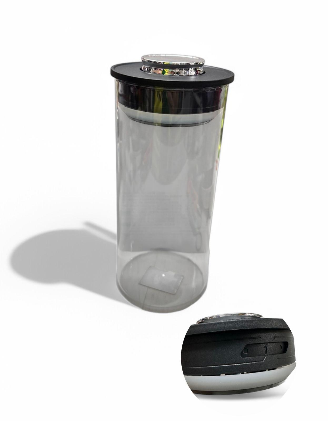 FRASCO VIDRIO 21CM CON TAPA CONTADOR DE MESES 