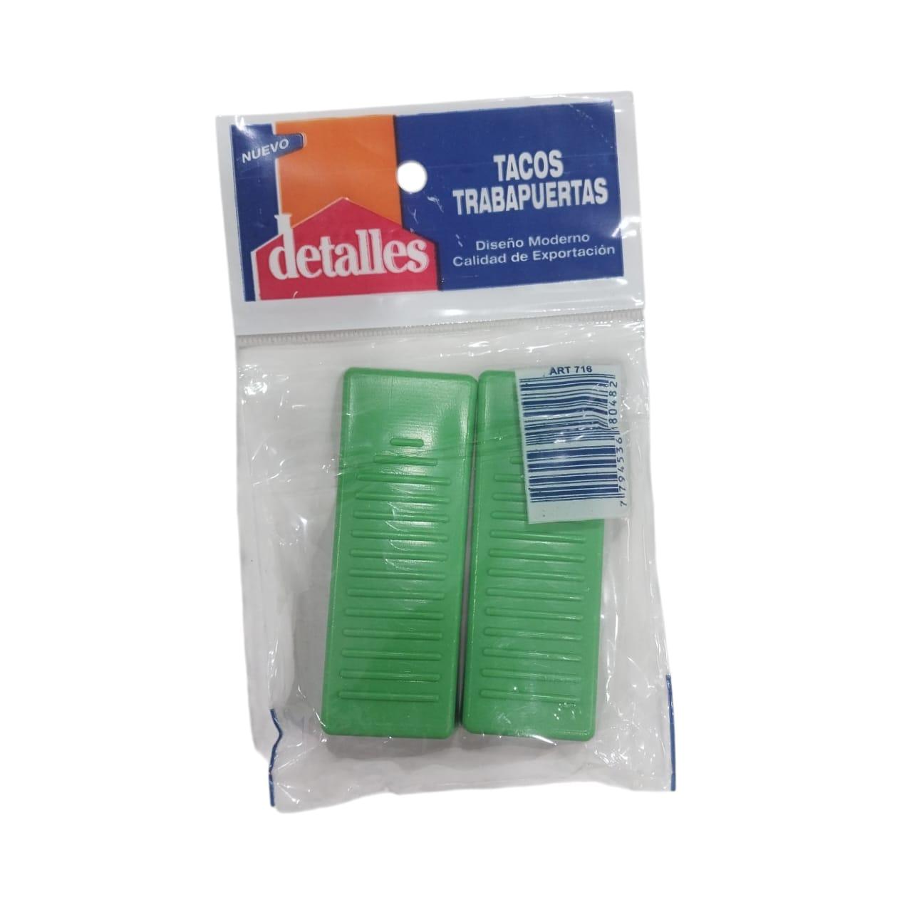 TACO TRABAPUERTAS X 2 UNIDADES GOMA