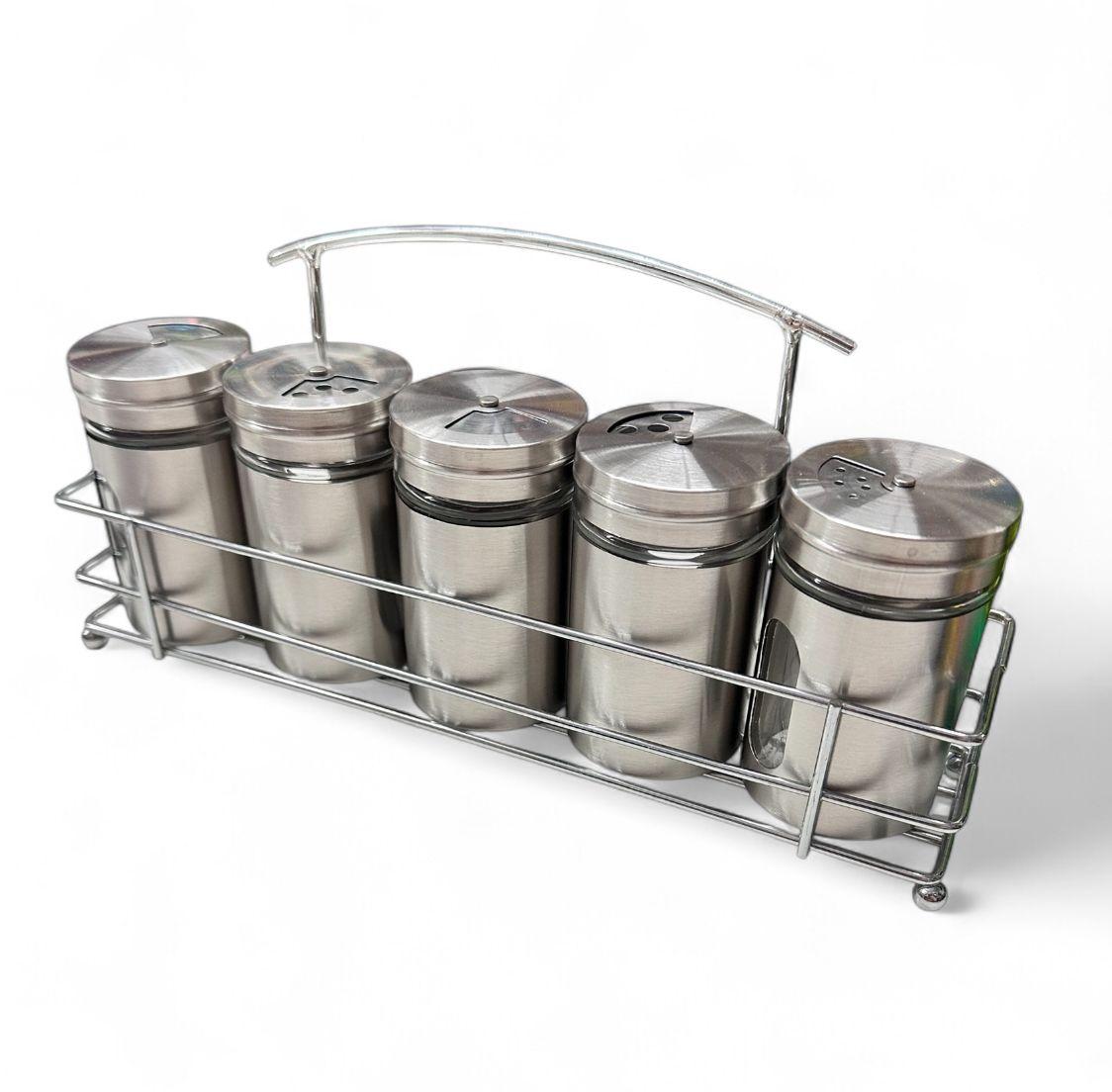 SALERO SET X 3 ESPECIEROS CON BASE METALICA