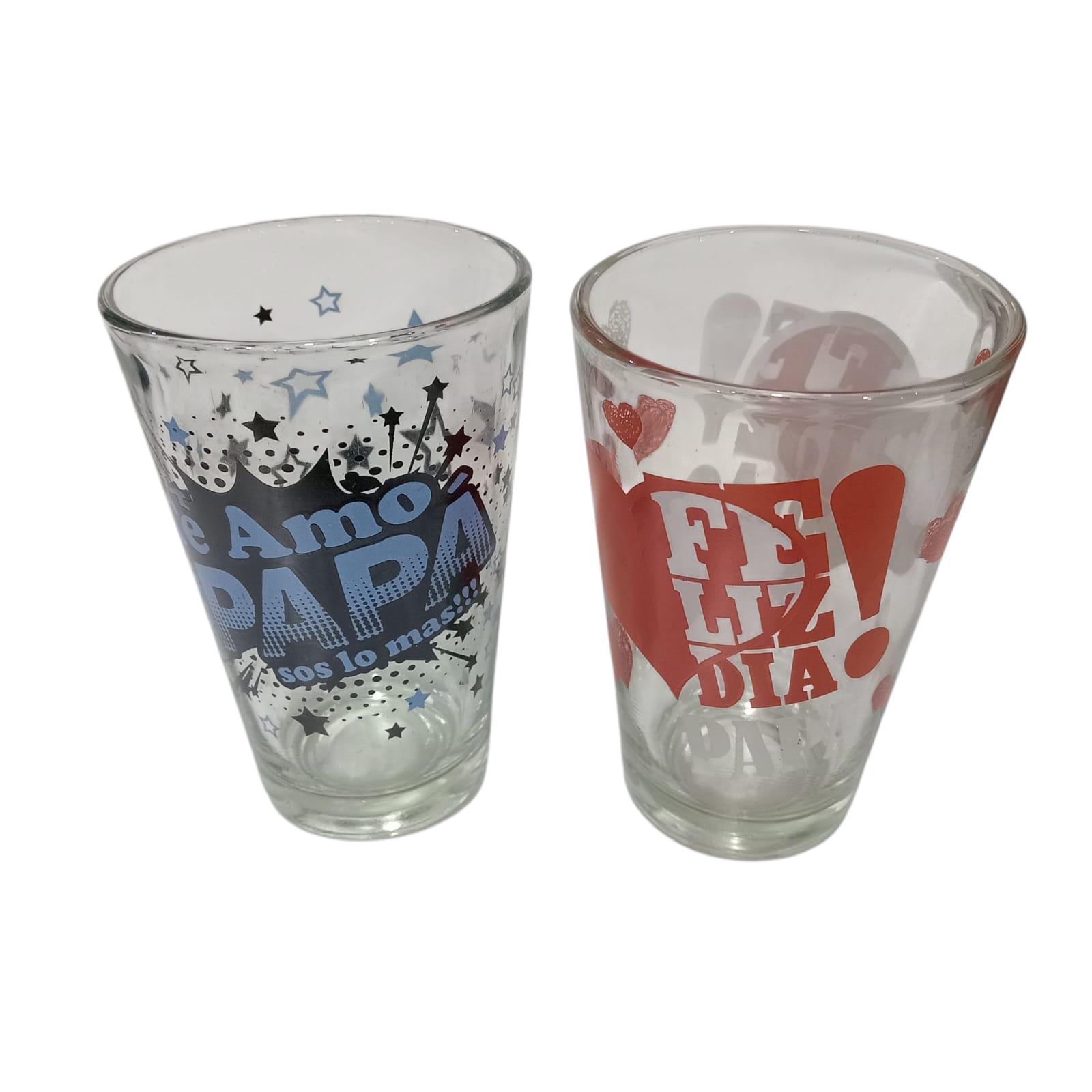 VASO VIDRIO MOTIVO DIA DEL PADRE