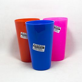 VASO PLASTICO TRAGO LARGO COLORES 650CC