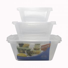 TUPPER HERMETICO X 3 UNIDADES PLASTICO  2LTS/1LTS/500LTS