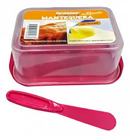 MANTEQUERA PLASTICA CON UNTADOR 200GRS