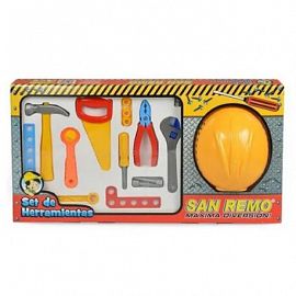 HERRAMIENTAS CON CASCO PLASTICO EN CAJA MAR PLAST