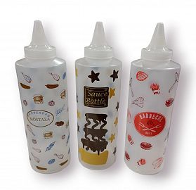 FRASCO MOSTACERO PLASTICO ESTAMPADO 600CC