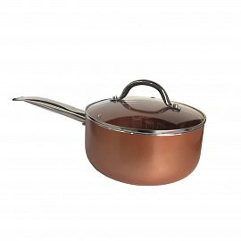 CACEROLA TEFLON ANTIADHERENTE COLOR COBRE N*20