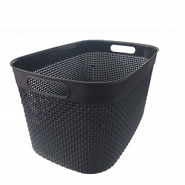 CANASTO ORGANIZADOR PLASTICO GRANDE SIN TAPA 22X27X40CM