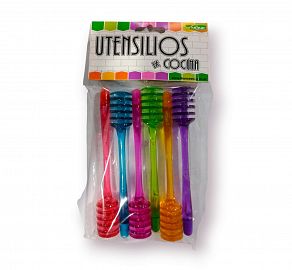 CUCHARITA MIELERA ACRILICA X 6 UNIDADES 