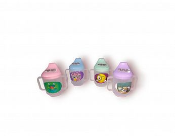 VASO SORBITO PARA BEBE CON MANIJA ESTAMPADO