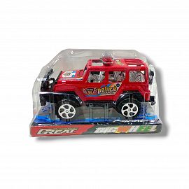 CAMIONETA DE POLICIA A FRICCION EN BURBUJA 16CM