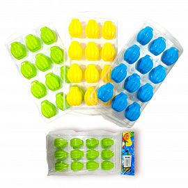 CUBETERA SILICONA CON FORMA DE BANANA CON 12 CAVIDADES