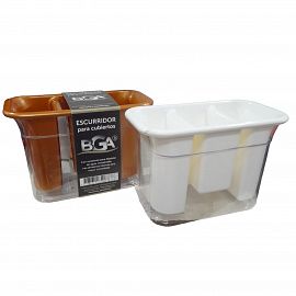 ESCURRIDOR DE CUBIERTOS CON RECIPIENTE ACRILICO