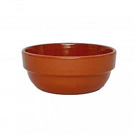 BOWL ESTILO CAZUELA CERAMICA ESMALTADO COLOR LADRILLO 10CM